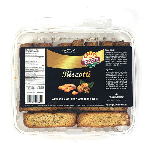 CRISPY ALM &WAL BISCOTTI 325G