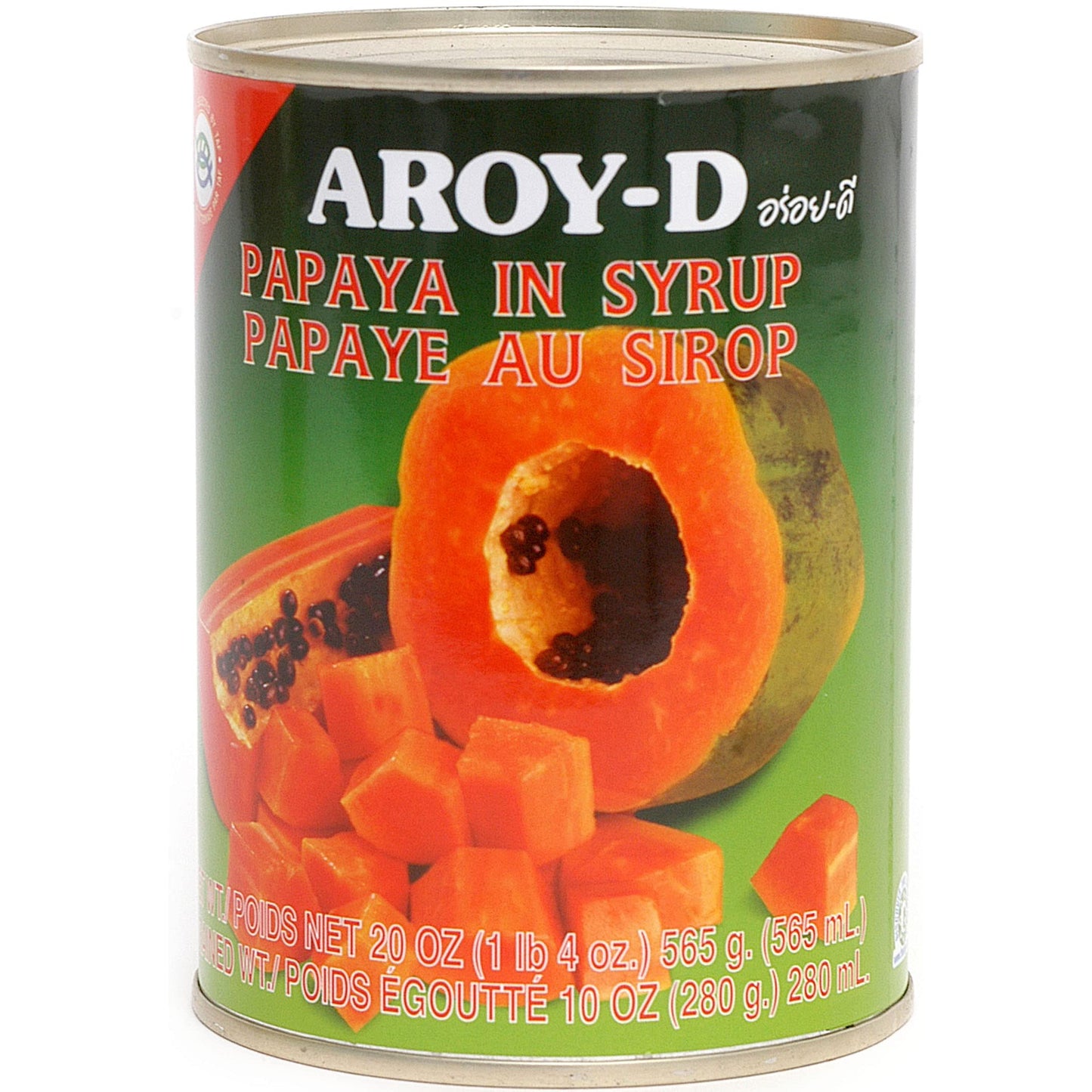 AROY-D PAPAYA IN SYRUP 20OZ