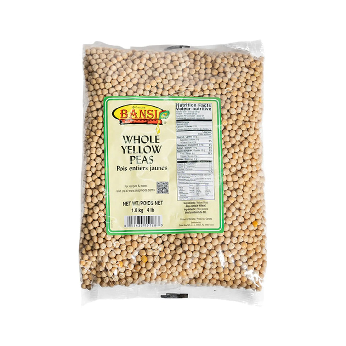 BANSI WHL YELLOW PEAS 4LB