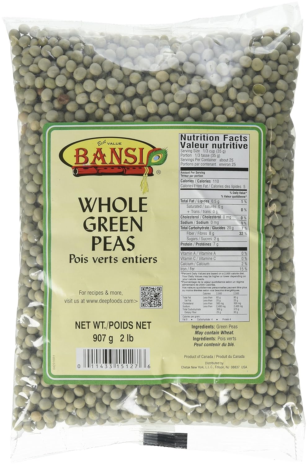 BANSI WHOLE PEAS G 4LB