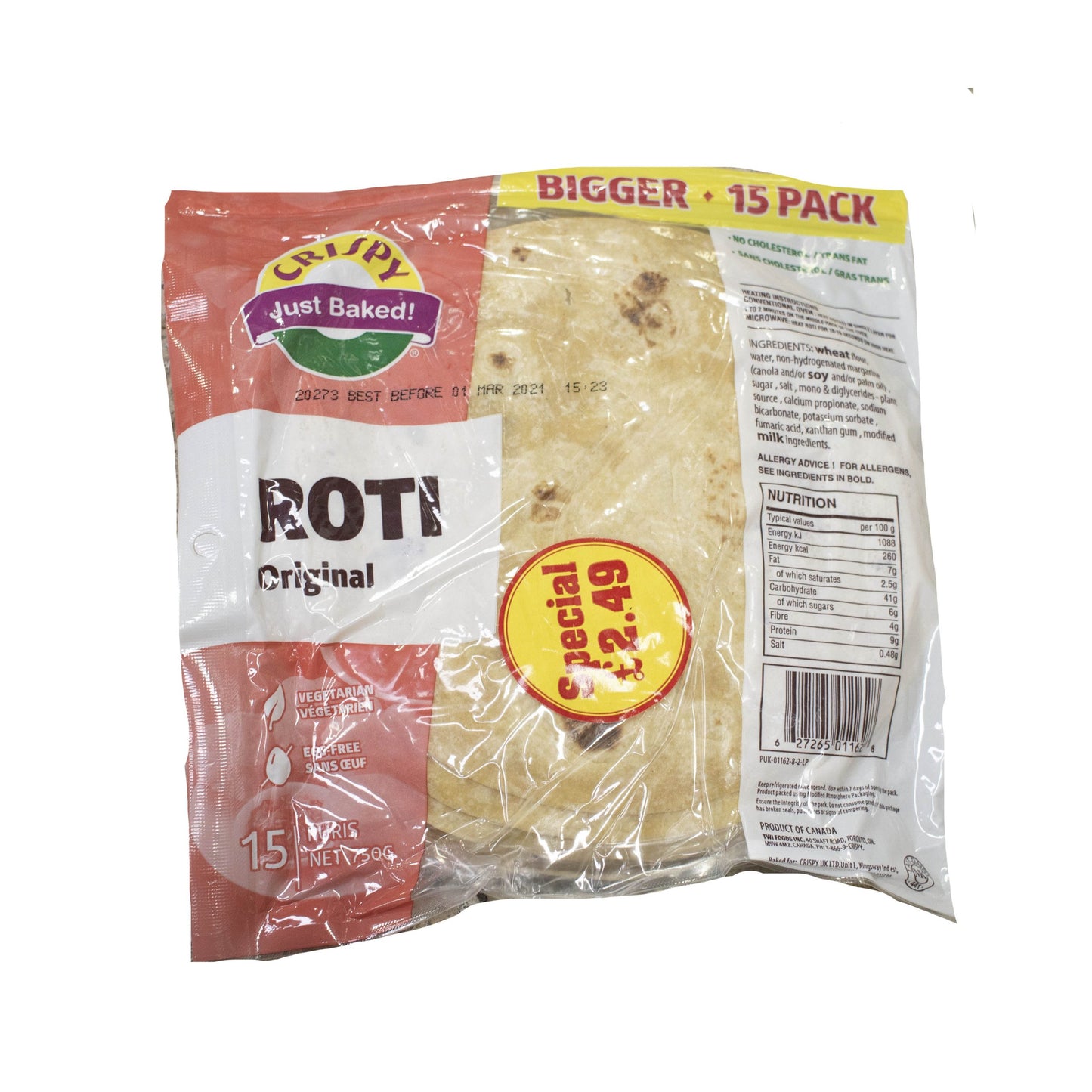 CRISPY ROTI ORIGINAL 15PK