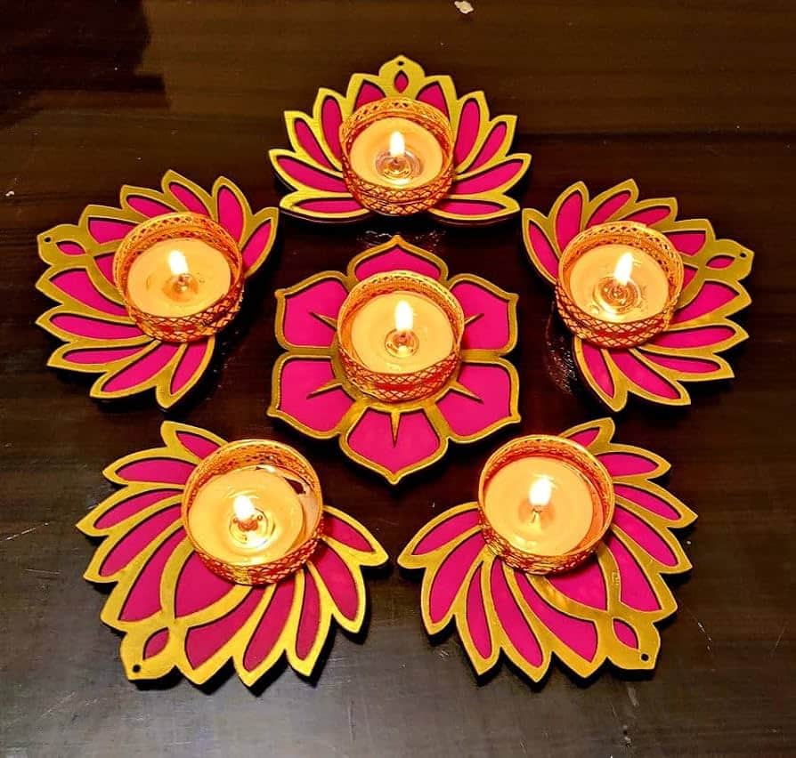 DIYA RANGOLI STAR 6 PACK
