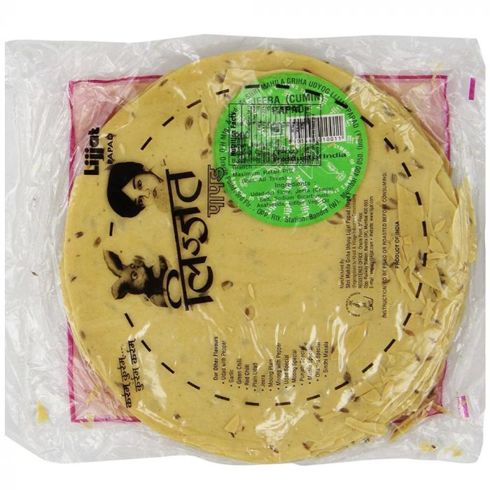 LIJJAT JEERA PAPAD 7oz