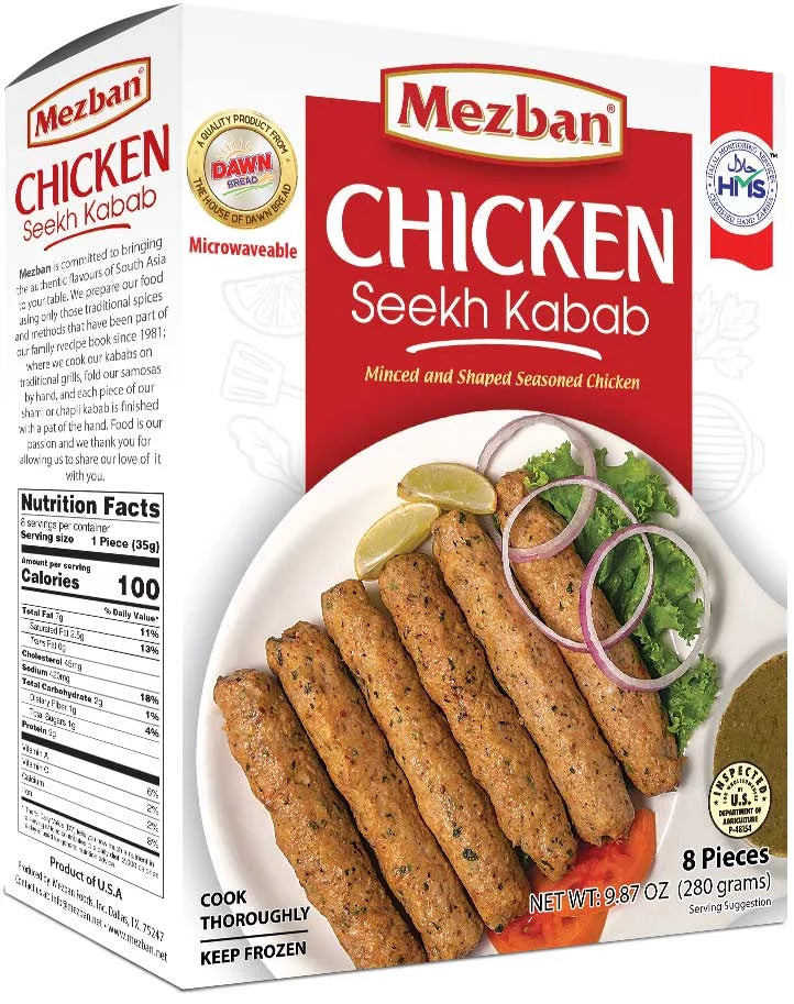 MEZBAN CHICKENSEEKH KABAB 8PCS