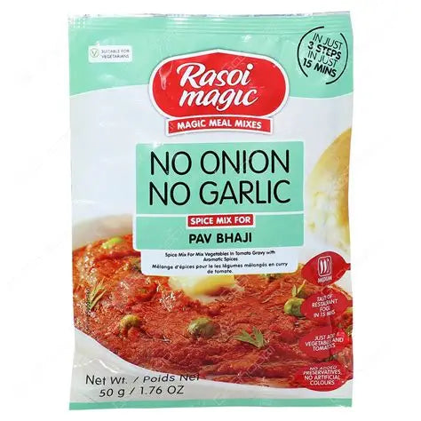 RM NO ONION/GARLIC PAV BHJI