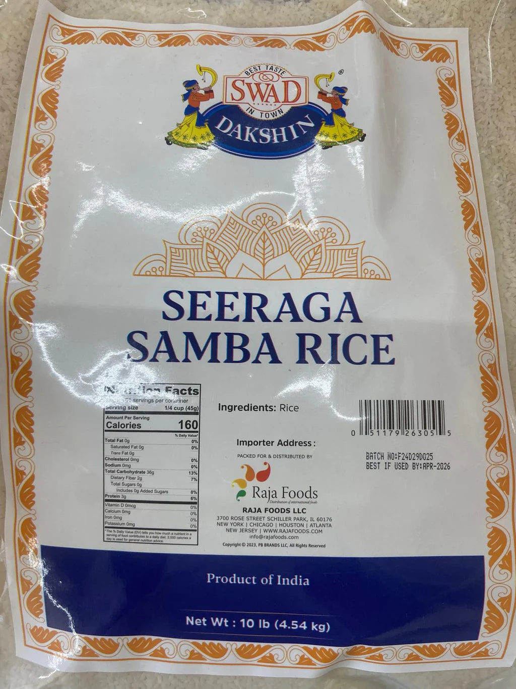 SWAD JEERASAMBA RICE 10LB