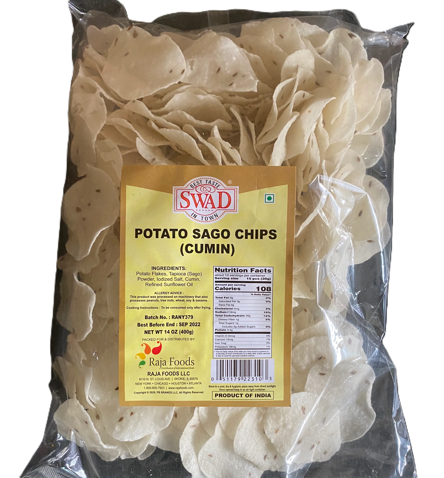 SWAD POTATO SAGO CHIPS