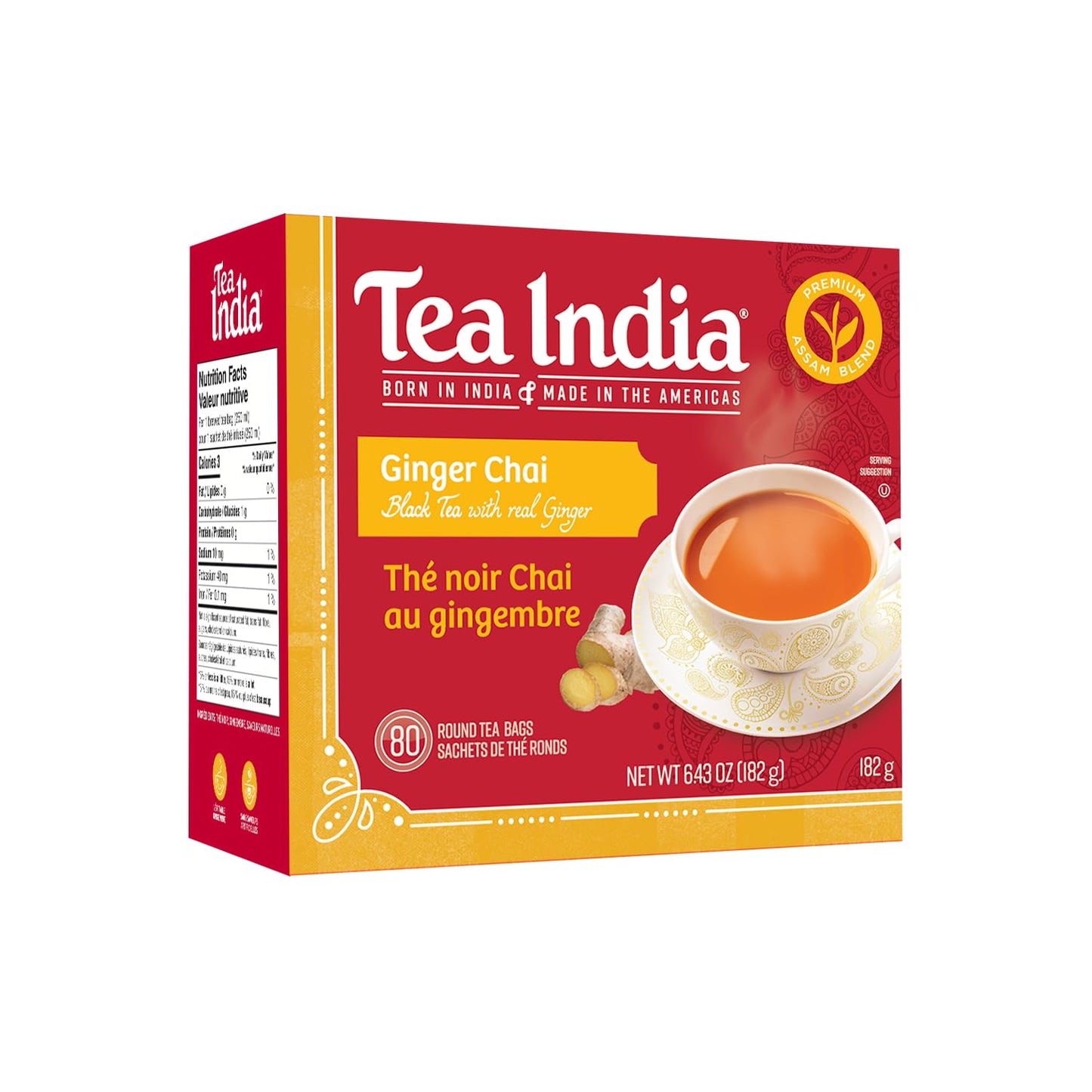 TEAINDIA GINGER CHAI 10PK