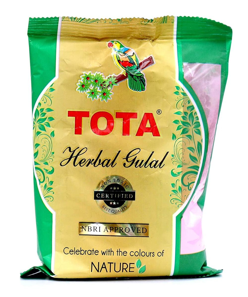 TOTA Holi Ke Rang – 5 Shades Of Gulal Holi Colours | Red Orange Green Yellow Pink | 100% NonToxic Herbal Holi Color Gift Box – 375 Gm
