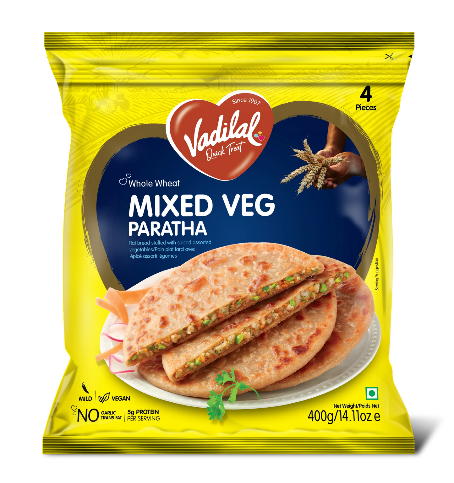 VAD MIXED VEG PARATHA 4QT