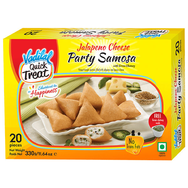 VADILAL JALPENO CHES SAMOSA 100PCS