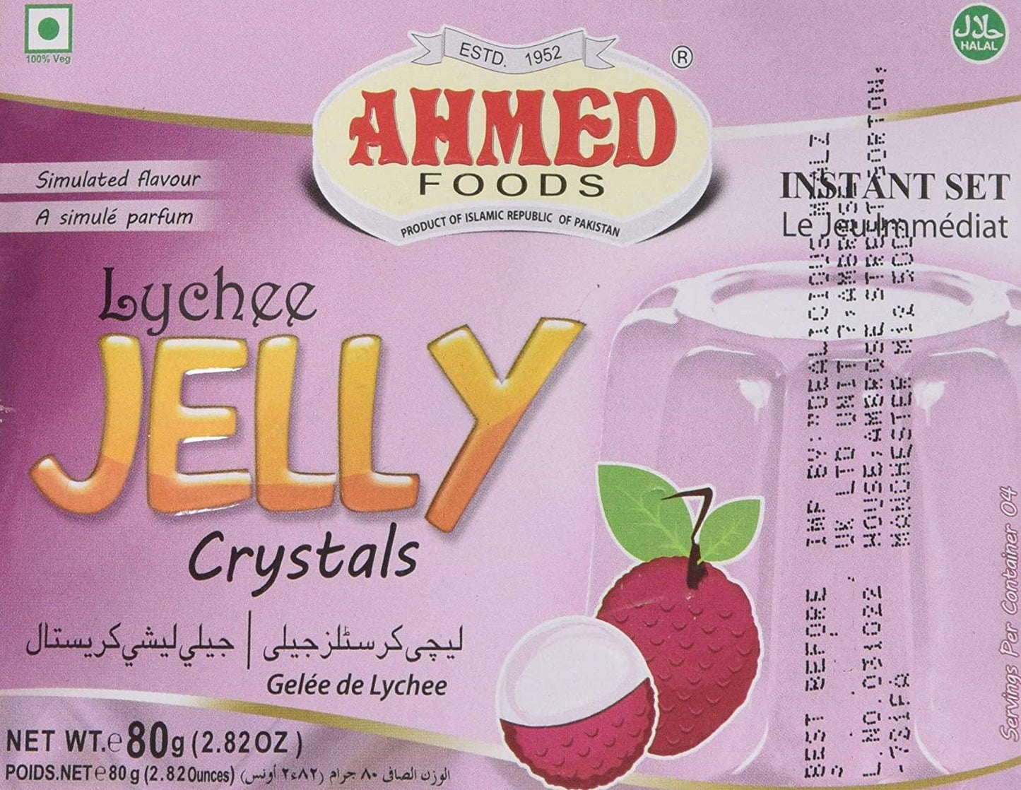 AHMED LYCHEE JELLY 85G