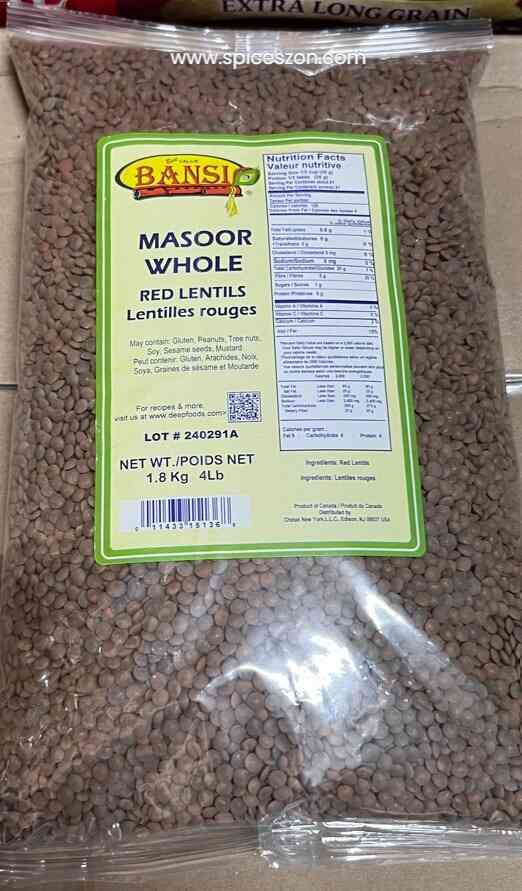 BANSI MASOOR WHOLE 4LB