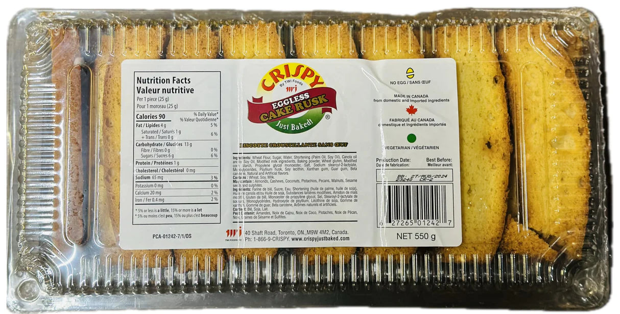CRISPY EGGLESS CAKE RUSK 550G