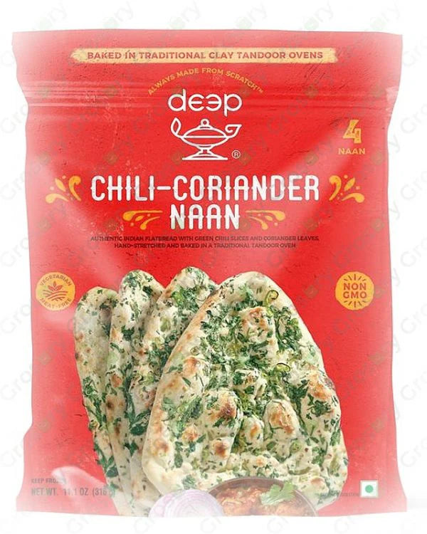 DEEP CHILLI CORIANDER NAAN 4PC