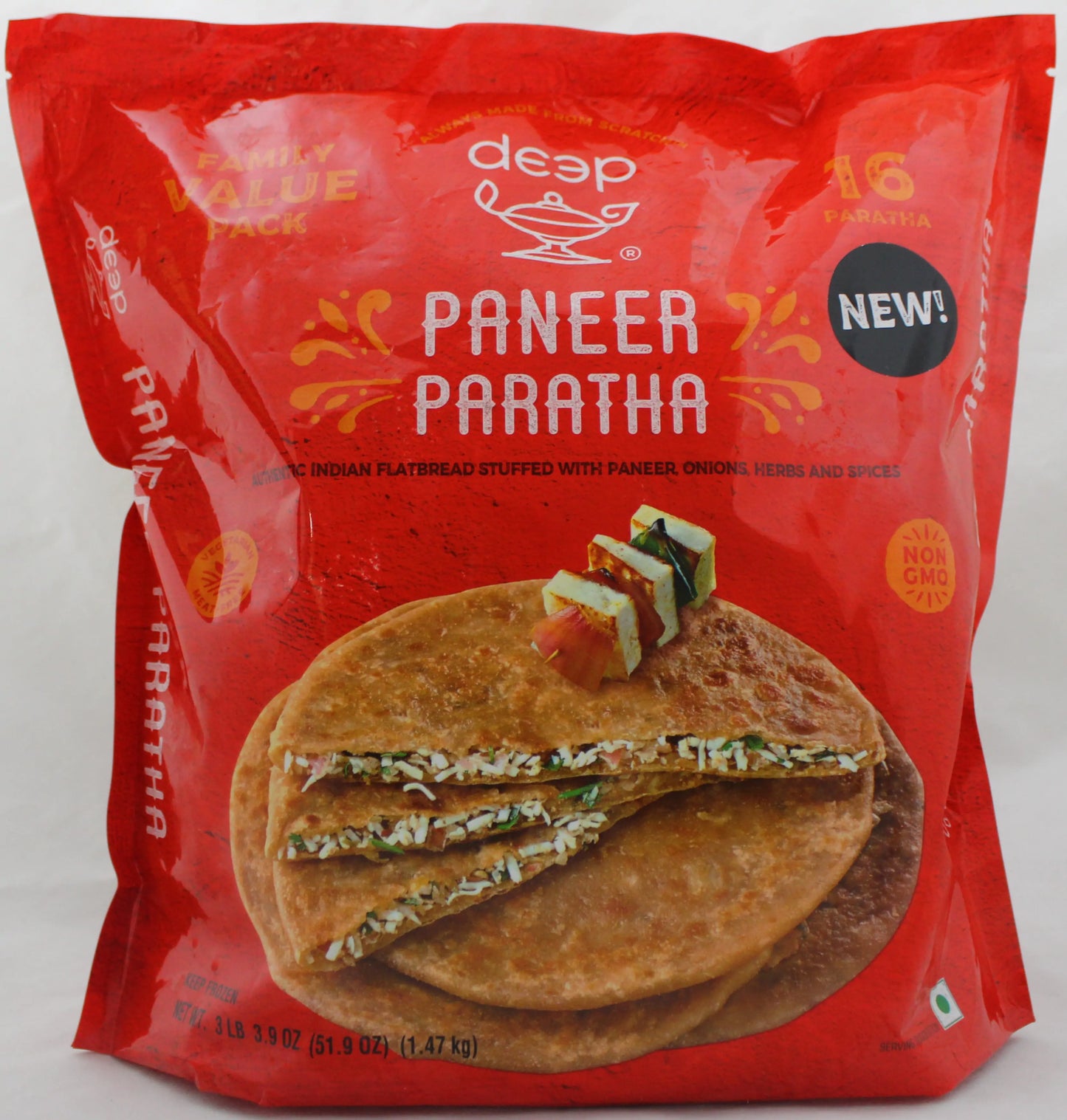 DEEP PANEER PARATHA 4pcs