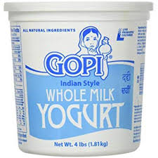 GOPI WHOLE MILK YOGURT 4LB