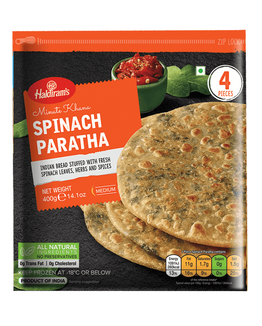 HALD SPINACH PARATHA