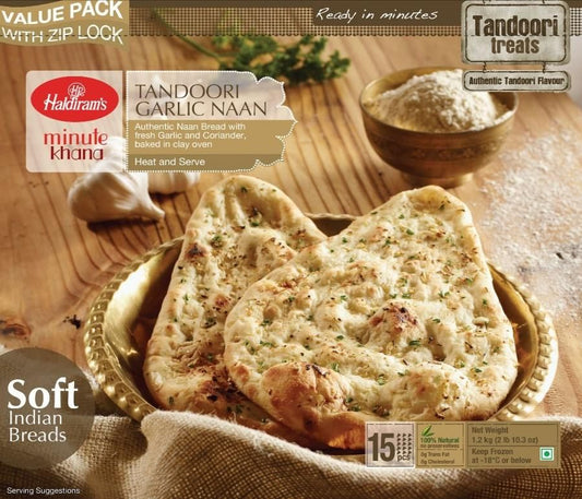 HAL TANDOORI GARLIC NAAN 15PCS