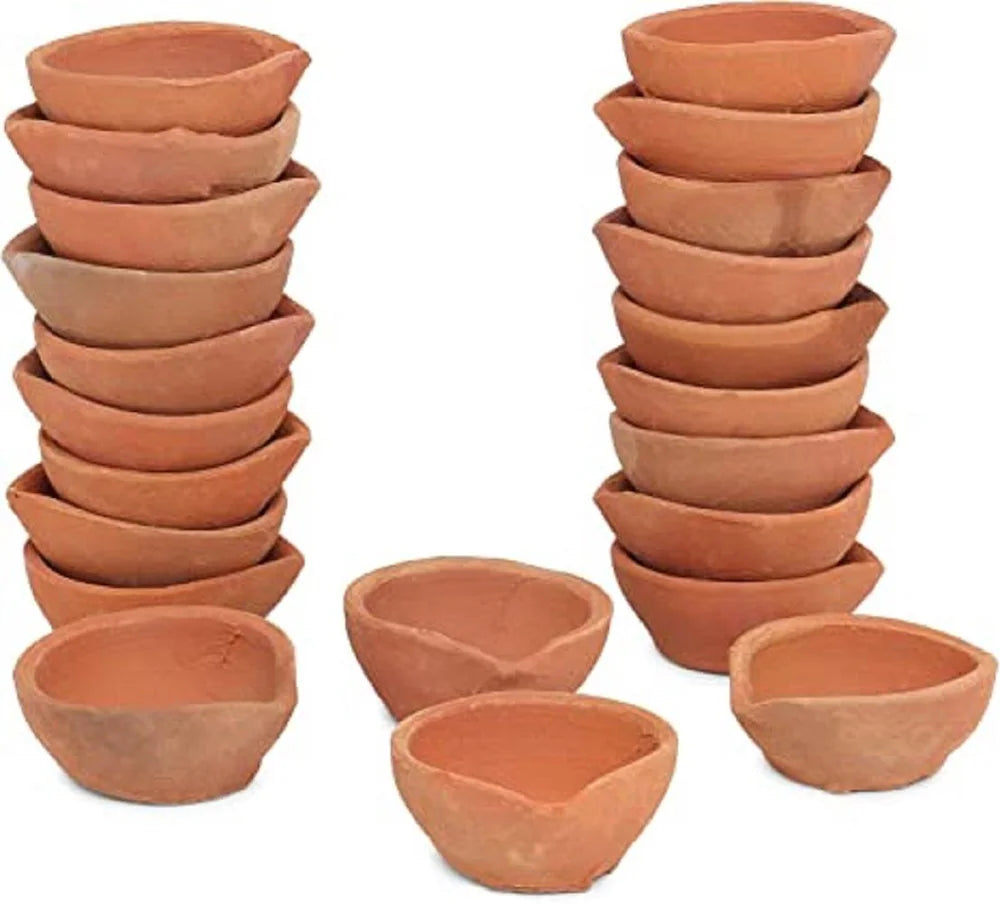kingri clay diya 12 pieces