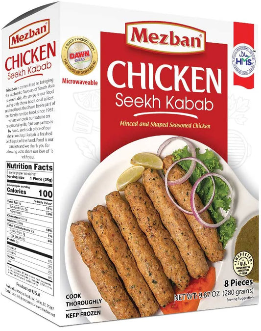 MEZBAN CHICKENSEEKH KABAB 8PCS