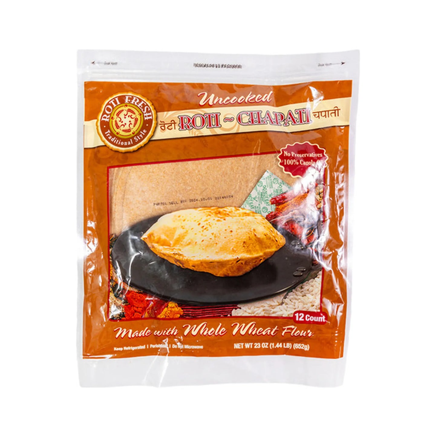 ROTI CHAPATI WHOLE WHEAT 12CT